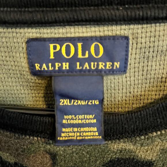 Men Polo Ralph Lauren Camo shirt 2XL - Picture 2 of 3